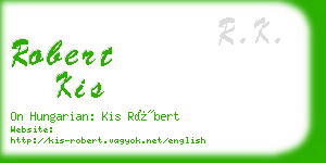 robert kis business card